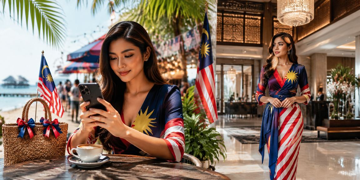 Pemain Malaysia menggunakan telefon untuk mengakses promosi kasino dalam talian